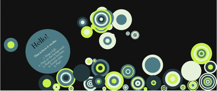 HTML5 canvas重力感应动画特效2D冲撞小球游戏代码