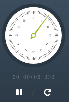 CSS3圆盘秒表计时器动画特效
