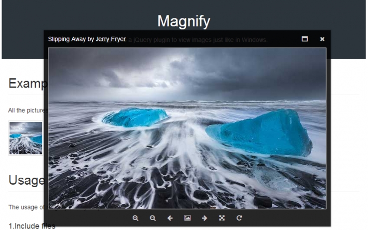 jquery magnify图片放大查看器插件
