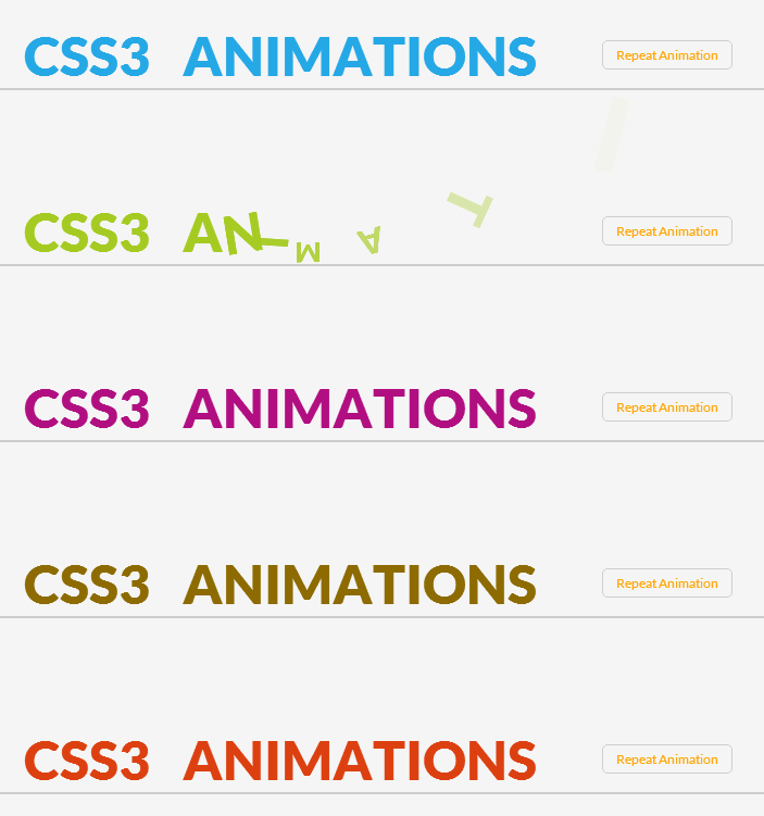 css3 animation酷炫的文字动画特效