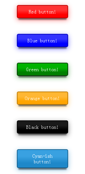 纯css3 gradient属性制作6种渐变色的按钮样式