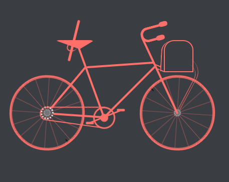 纯CSS3 animation逼真的自行车动画效果代码
