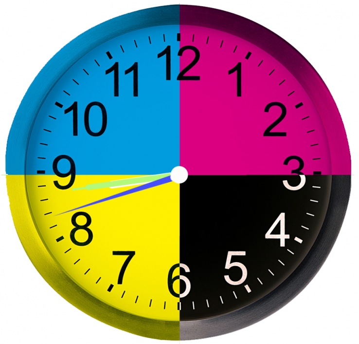 jquery css3版彩色的圆形时钟表代码