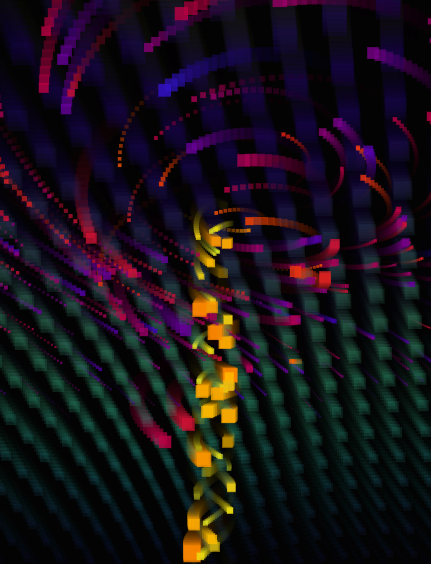html5 canvas酷炫的粒子漩涡动画特效