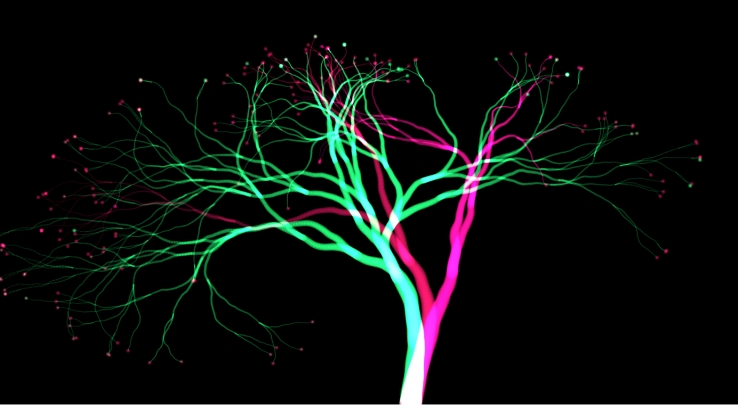 html5 canvas酷炫的大树生长动画特效
