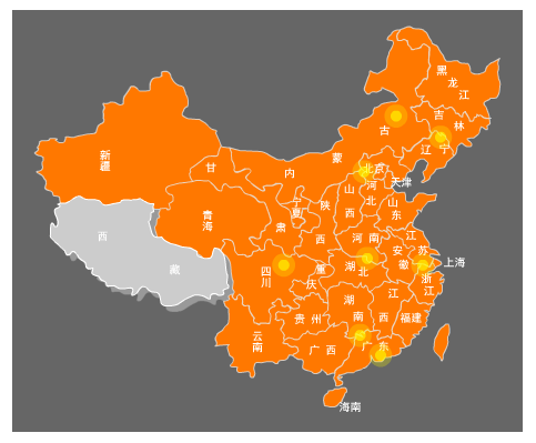 flash制作鼠标滑过中国地图省份浮动显示销售地区