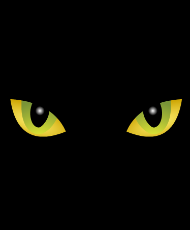 黑漆漆的夜猫眼不停眨眼睛flash动画