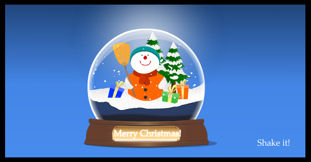 漂亮的雪花水晶球flash圣诞节动画