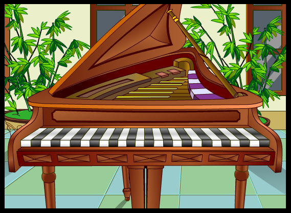 鼠标点击能弹奏的钢琴flash动画特效
