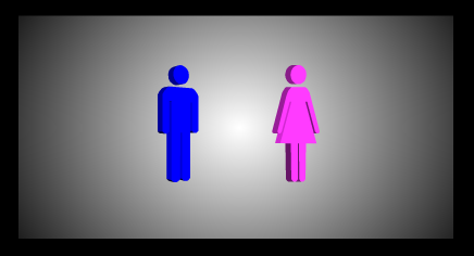 立体男女厕所图标旋转flash动画