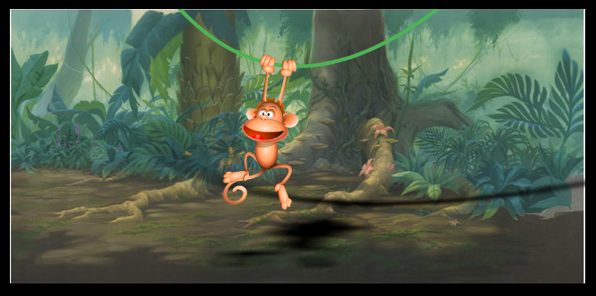 荡绳子的猴子flash动画