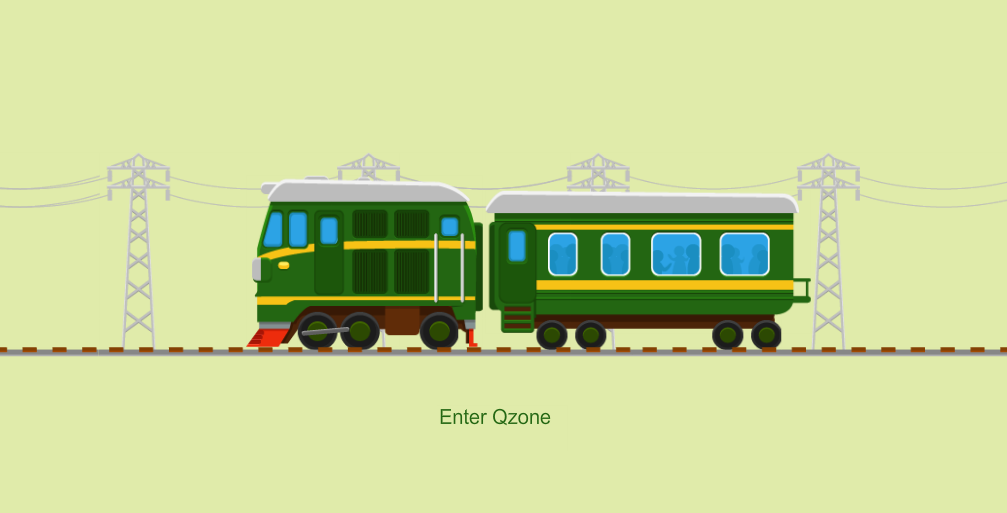 行驶在铁路上的卡通小火车flash动画