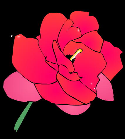 玫瑰花蕊盛开flash动画