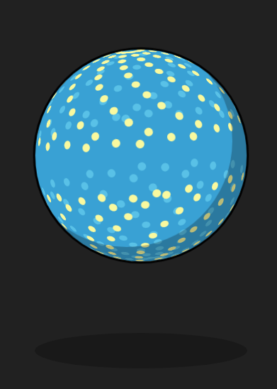 html5球体表面斑点运动动画