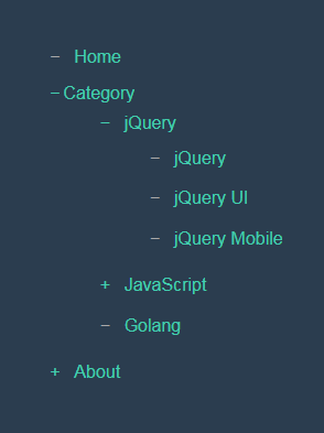 jQuery简洁树状菜单插件代码