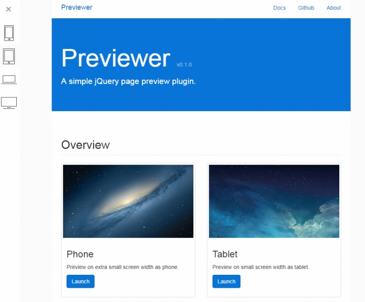 jQuery previewer多平台桌面在线预览代码