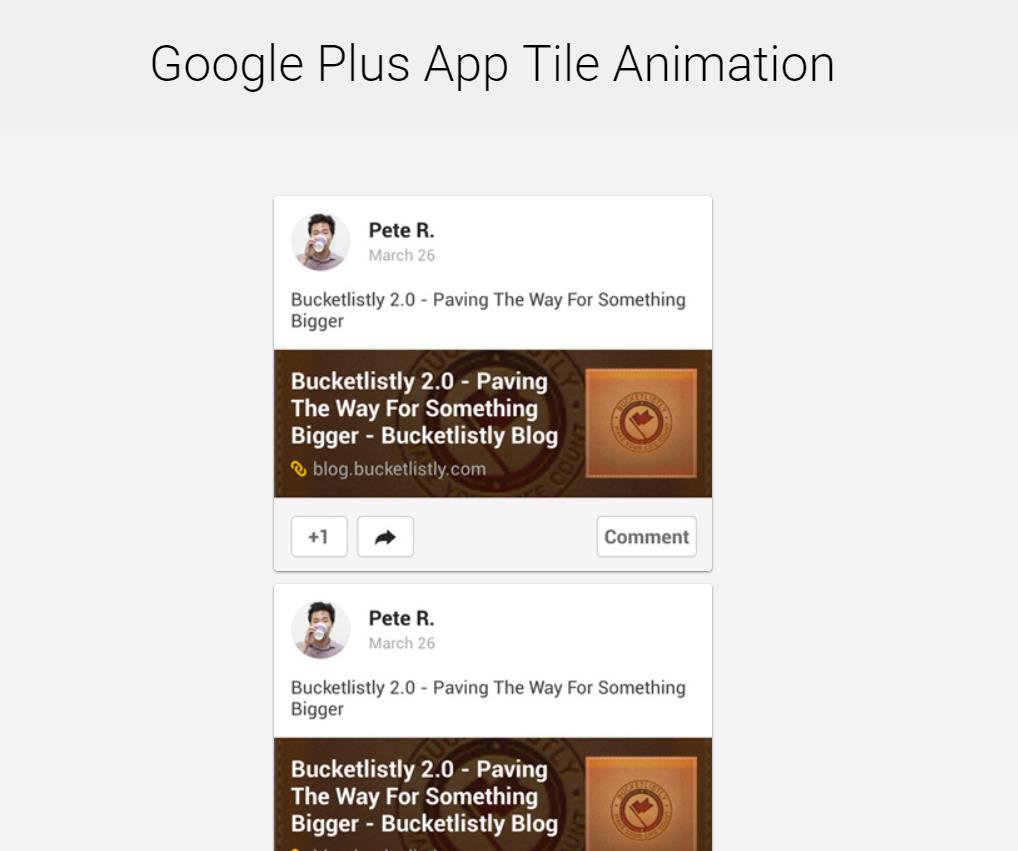 利用jQuery实现google Plus标题内容动画特效