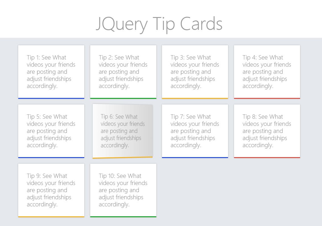 基于jQuery实现翻转卡片式插件
