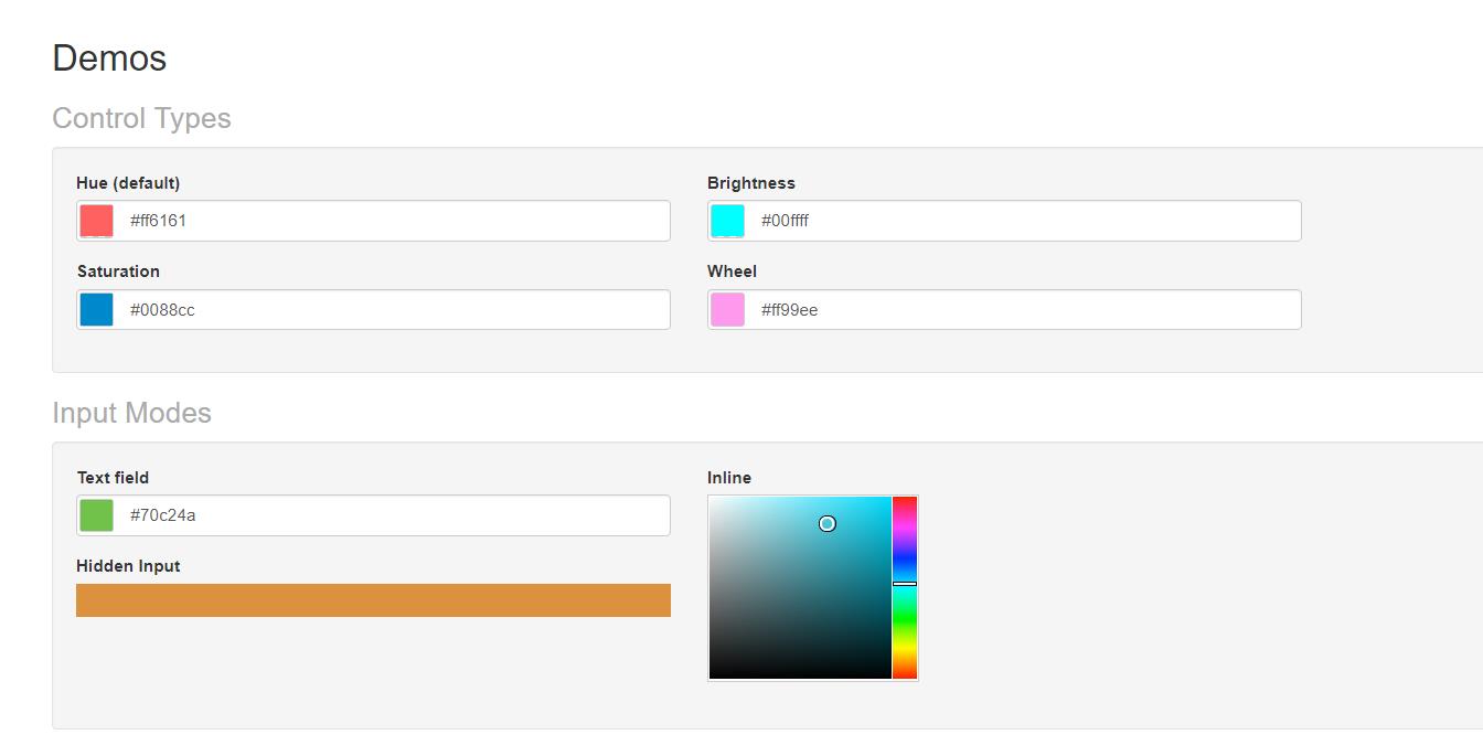 基于jQuery实现MiniColors颜色选择器代码