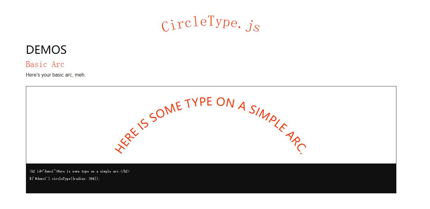 利用jQuery实现Circletype字体变形插件