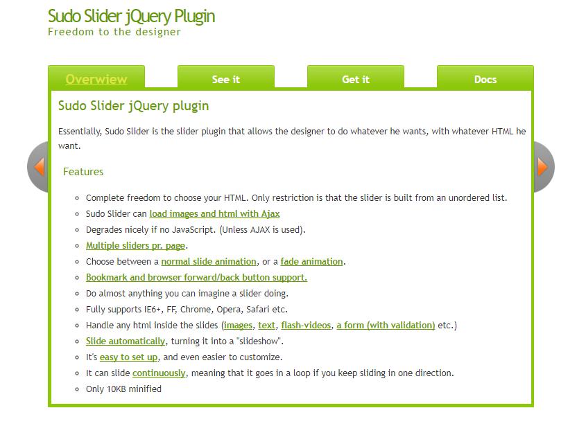 jQuery实现sudoSlider标签切换插件