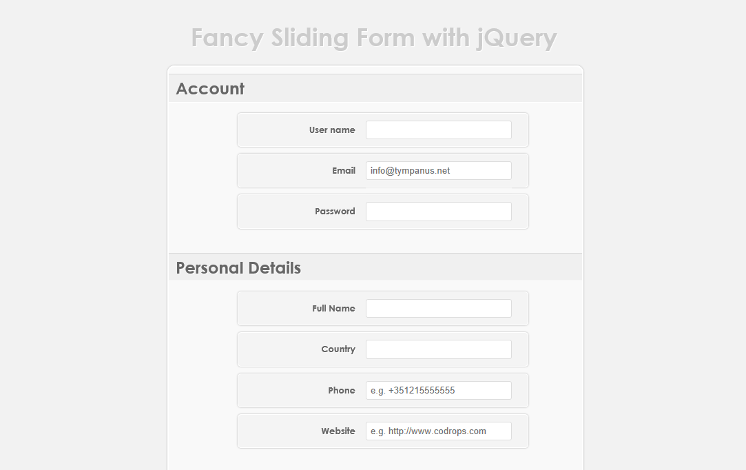 利用jQuery实现滑动表单验证效果