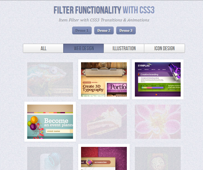利用CSS3实现网页元素过滤器功能