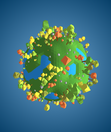 利用HTML5实现3D绿色树木地球动画特效