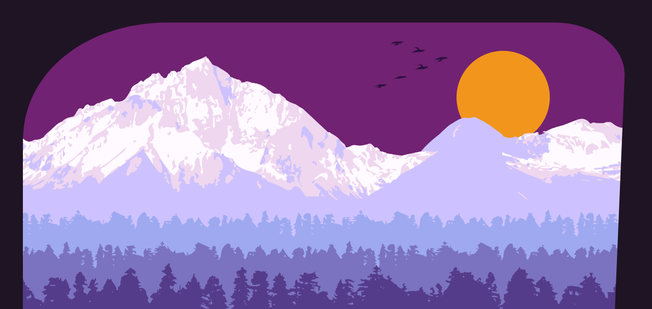 利用HTML5实现SVG雪山树林场景特效