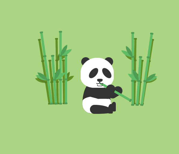 利用js css3实现熊猫吃竹子动画特效