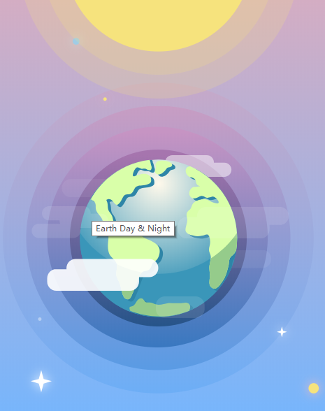 利用CSS实现动画绘制卡通地球特效