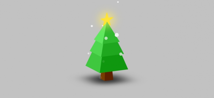 利用CSS3实现圣诞树雪花飘落动画特效