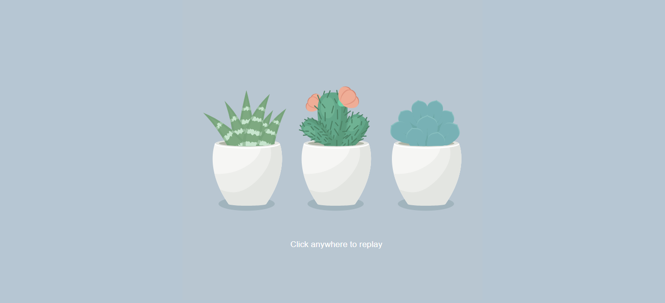 利用HTML5实现SVG盆栽植物动画特效
