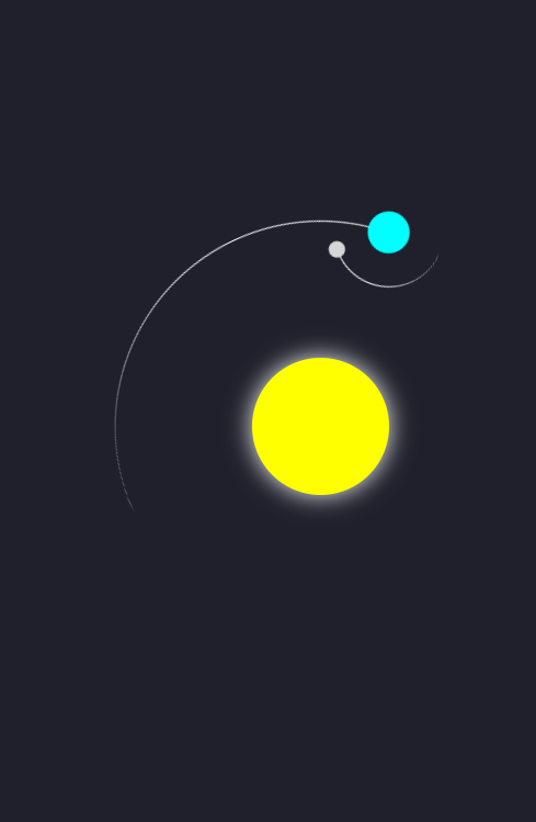 利用CSS3实现地球绕太阳自转特效