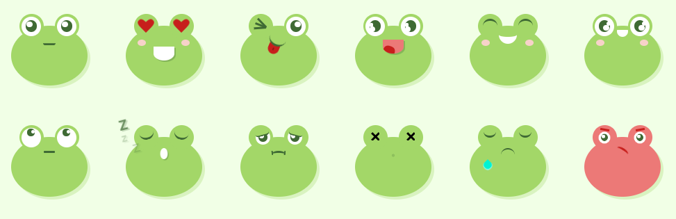 CSS3青蛙表情动画特效代码下载
