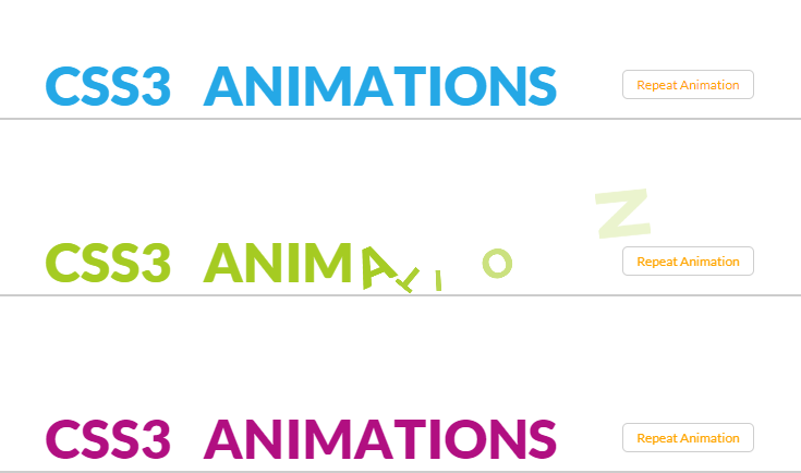 CSS3 Animation文字动画特效代码下载