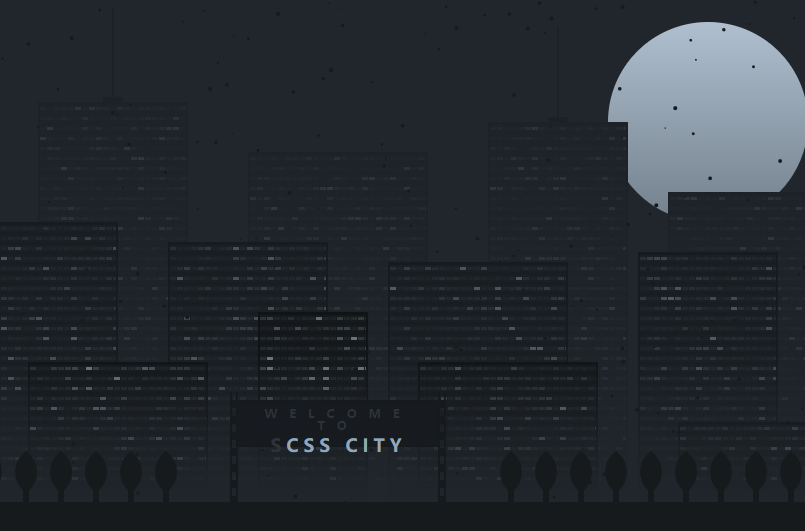 CSS3深夜城市背景动画特效代码下载