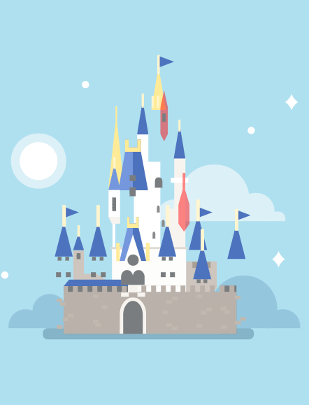 CSS3卡通魔法城堡图形特效代码下载