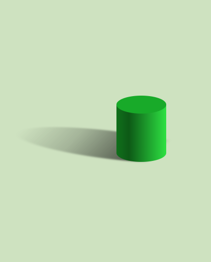 CSS3绿色圆柱体图形特效代码下载