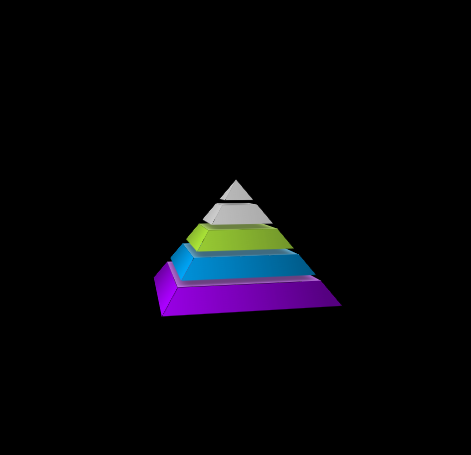 svg彩色金字塔3D动画特效代码下载