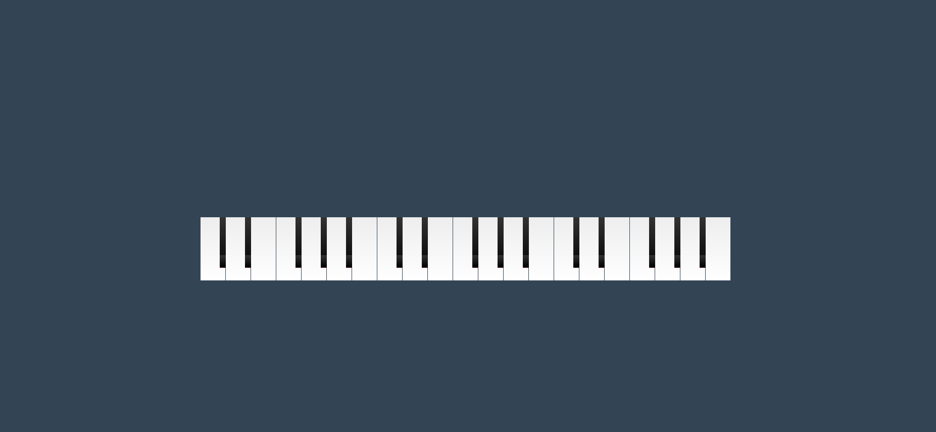 纯css3 黑白钢琴键盘ui特效代码下载