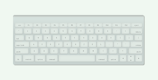 CSS3绘制苹果电脑键盘样式特效代码下载