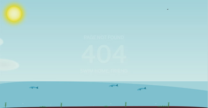 CSS3海水404页面动画特效代码下载