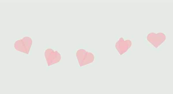 CSS3粉红色爱心悬浮动画特效代码下载