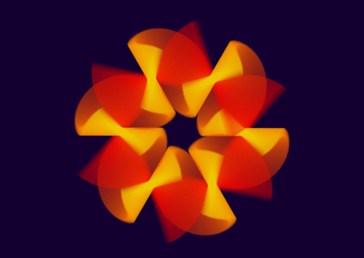 CSS3橘色花朵变换动画特效代码下载