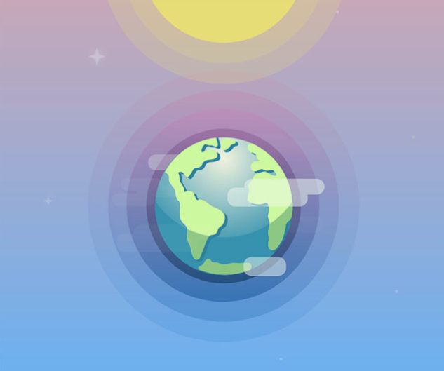 GSAP动画绘制卡通地球特效代码下载