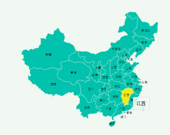 jQuery SVG中国地图各省份特效代码下载