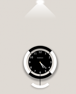 简洁时钟设计时钟来显示当前时间。