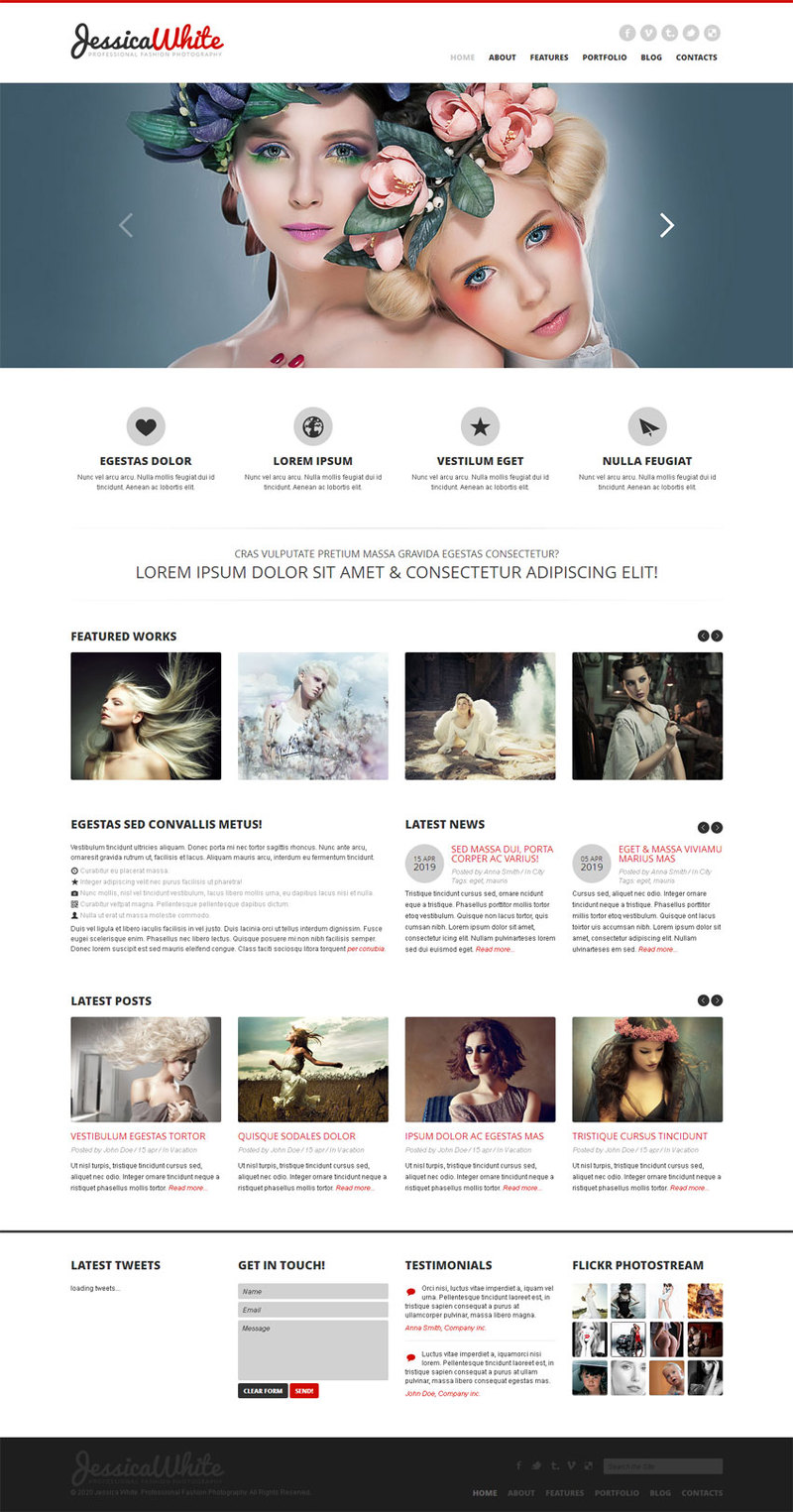 欧美风格婚纱摄影网站模板整站模板下载
