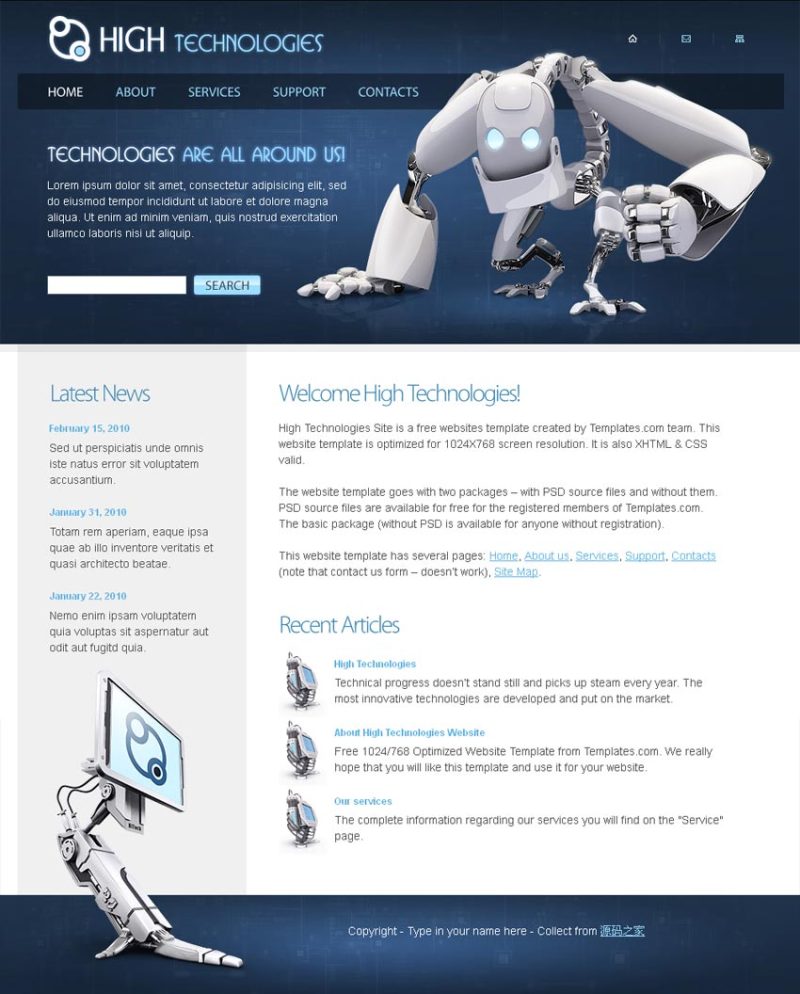 IT科技企业网站模板整站下载